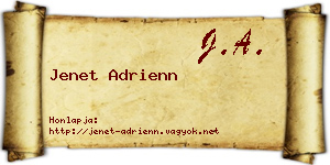 Jenet Adrienn névjegykártya
